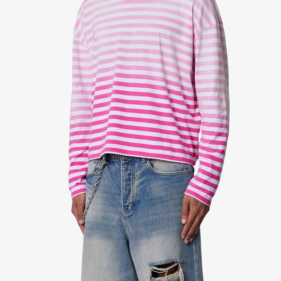 mnml Faded Stripe L/S Tee - Pink/White Size XXLPink/White / XXL - Picture 3 of 3